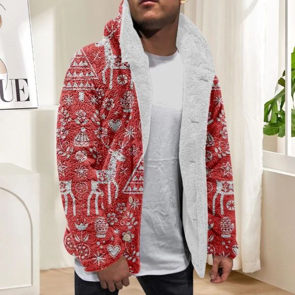 Men'S Winter Zipper Hooded Fleece Sweatshirt With Patch Pocket Casual Jacket - Image 22