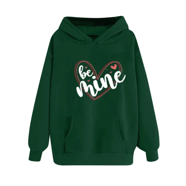 BE MIME Women's Fashion Casual Pullover Hoodie Valentine's Day Printed - Image 9