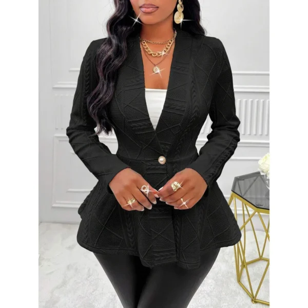 Black suit long sleeve jacket women