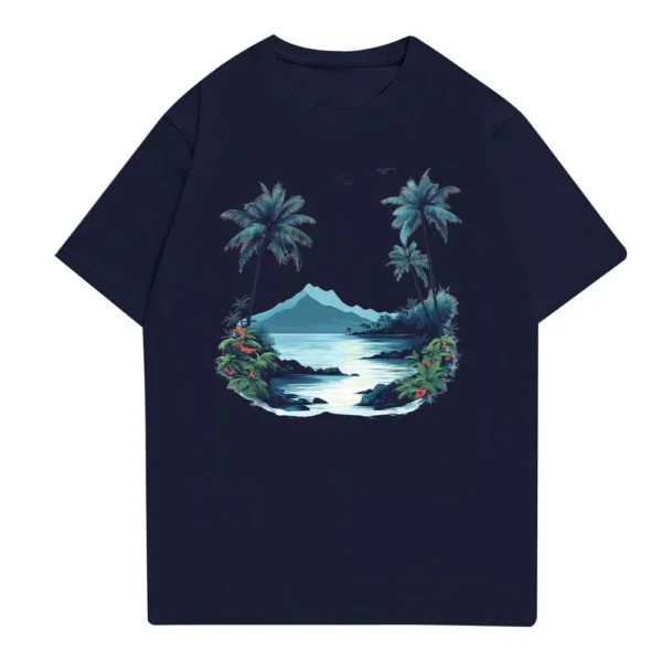 Men's Stand Collar Short Sleeve Shirt Loose Leisure Holiday Shirt Man - Image 23