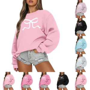 Women's Colorblock Sweatshirt Long Sleeve Round Neck Casual Comfortable Loose