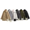 Women's scarf with patchwork tweed coat - Image 13