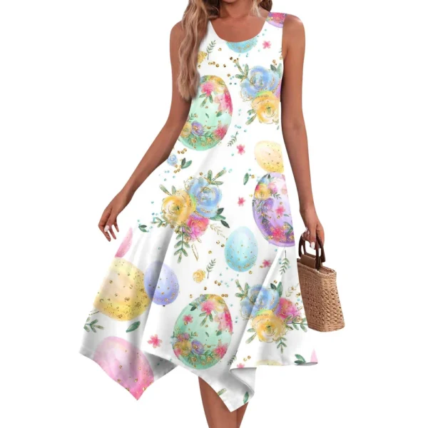 Women's Summer Loose Printed Casual Easter Fashion Dresses Sundresses Dress - Image 17