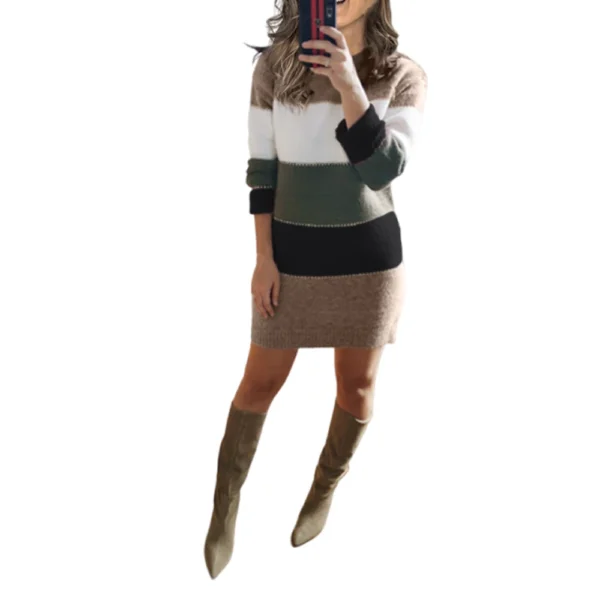 Sexy Women's Knit Sweater Long Sleeve Package Hips Party  Dress - Image 20