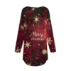 Women's Print Round Neck Christmas Loose T-Shirt Pullover Long Sleeve Top - Image 10