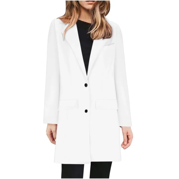Jacket For Women Casual Plus Size Coat Winter Business  Solid Color Suit Jacket - Image 38