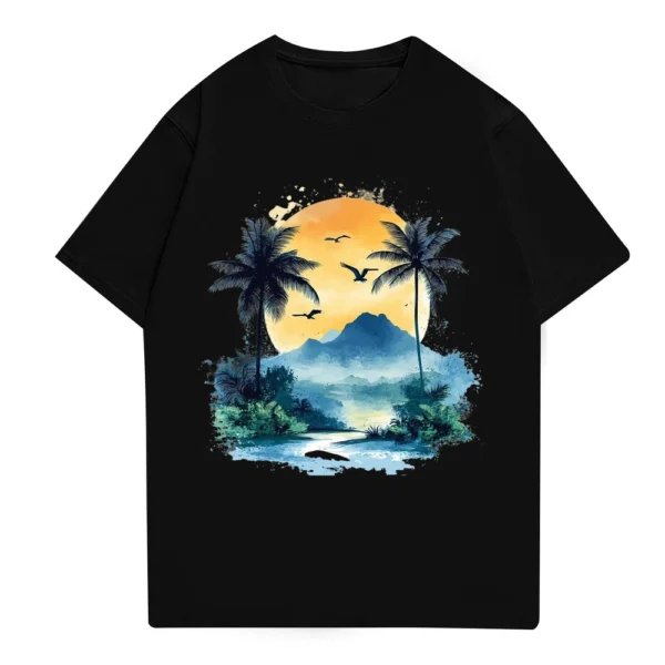Men's Stand Collar Short Sleeve Shirt Loose Leisure Holiday Shirt Man - Image 4