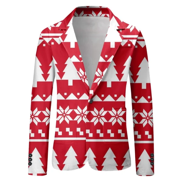 Unisex Winter Christmas Prints Suit Jackets Unisex Casual Fashion Button Jackets - Image 13