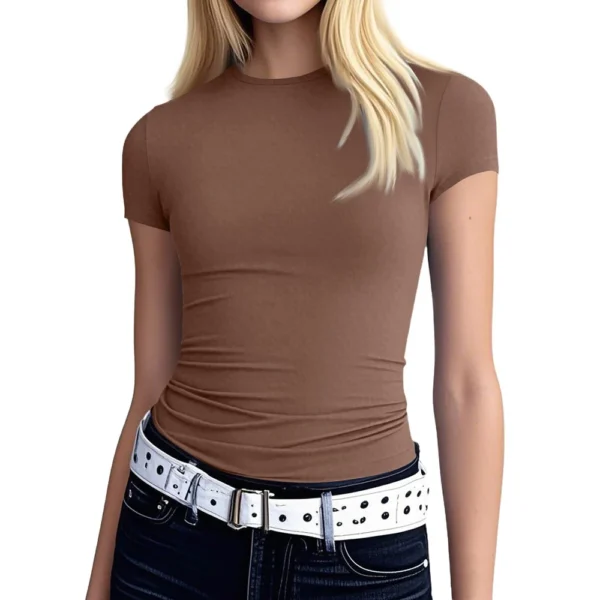 Women's Daily Loose Casual Printed Fashion Round Neck Short Sleeved T-Shirt - Image 23