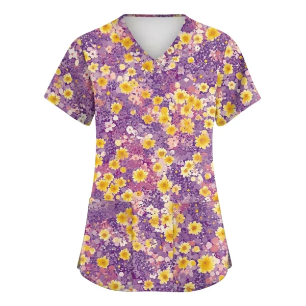 Women's Short Sleeved Loose Daily Fashion Printed Casual Round Neck T-Shirt - Image 29