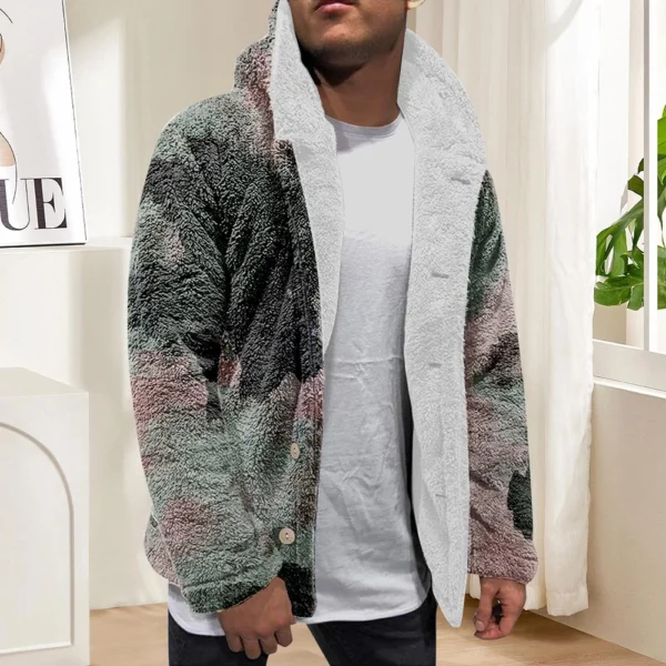 Men'S Winter Zipper Hooded Fleece Sweatshirt With Patch Pocket Casual Jacket - Image 22