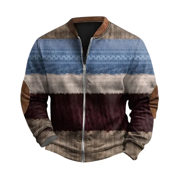 Men's Retro Casual Gradient Printed Sweatshirt - Image 3