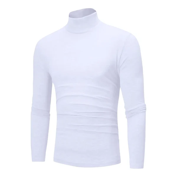 Men's Warm T-shirt Long Sleeved Warm Top Winter Sweater Warm Sports Shirt - Image 9