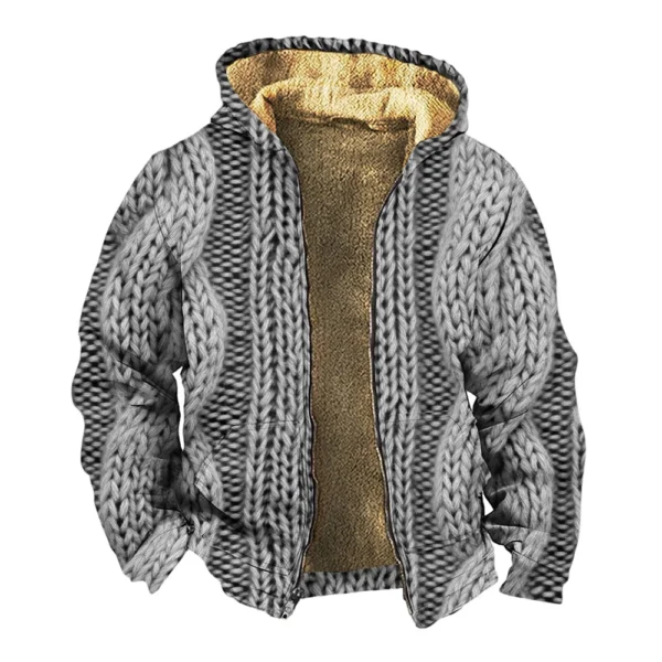 Men's Thickened Button Double Pocket Jacket With Pocket Insert Cotton Jacket - Image 8