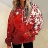 Women'S Fashion Hoodies & Sweatshirts Long Sleeve Drawstring Hoodies Christmas - Image 22