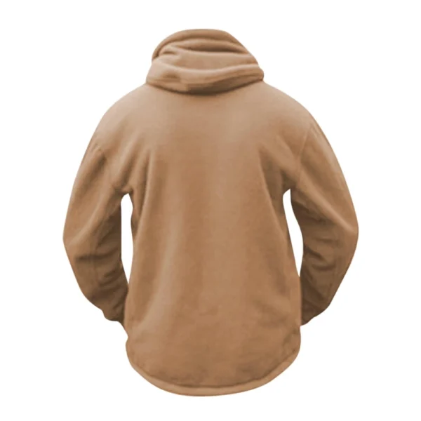 Men's Outdoor Warm Bladder Fleece Cold Proof Charge Coat Hood Jacket - Image 8