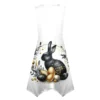 Women's Casual Fashion Round Neck Sleeveless Print Irregular Hem Midi Dress - Image 10