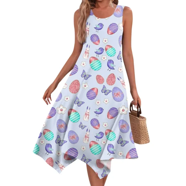 Women's Dresses Easter Sundresses Loose Printed Fashion Casual Summer Dress - Image 17