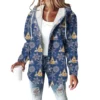 Women's Coat Casual And Fashionable Composite Thick And Warm Printed Hooded - Image 6
