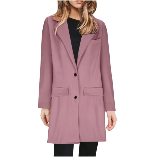 Jacket For Women Casual Plus Size Coat Winter Business  Solid Color Suit Jacket - Image 29