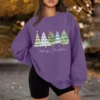 Women's Casual Fashion Long Sleeve Christmas Print Round Neck Sweatshirt Top - Image 39