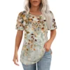 Women's Casual Fashion Printed Loose Daily Round Neck Short Sleeved T-Shirt - Image 23