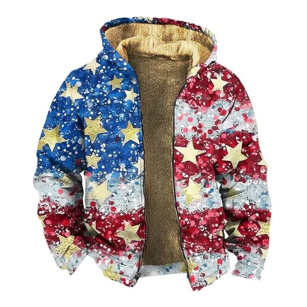 Men's Thickened Button Double Pocket Jacket With Pocket Insert Cotton Jacket - Image 20