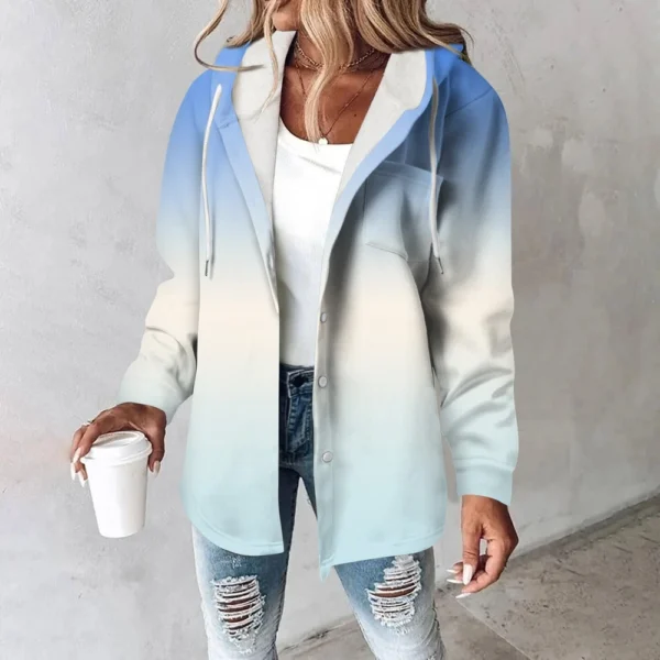 Women's Coat Casual And Fashionable Composite Thick And Warm Printed Hooded - Image 34