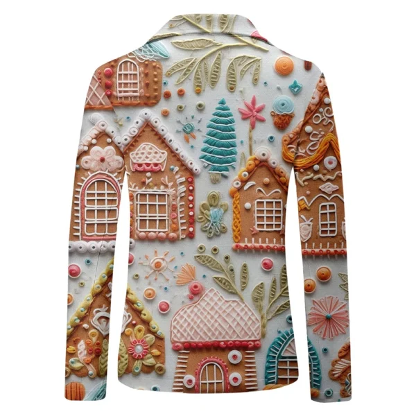 Unisex Winter Christmas Prints Suit Jackets Unisex Casual Fashion Button Jackets - Image 12
