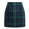 Womens High Waist Plaid Skirt Bodycon Pencil Wool Mini Skirts - Image 17