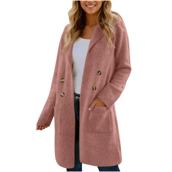 Women's Fashionable All-match Mid-length Woolen Coat - Image 47