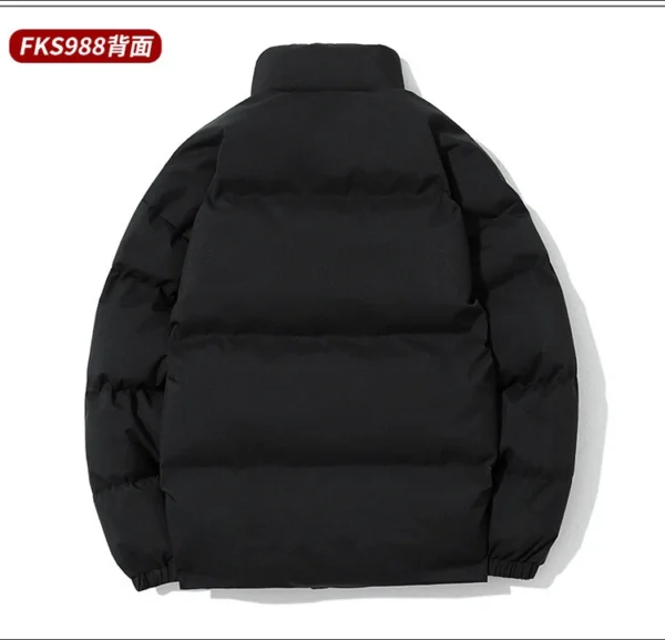 Men's stand collar thick coat thermal - Image 9
