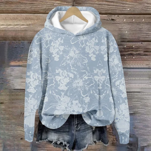 Women's Tops Sweatshirt Print Round Neck Hooded Casual - Image 31