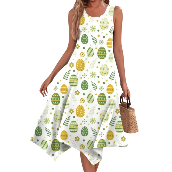 Women's Easter Sundresses Casual Printed Dresses Fashion Summer Loose Dress - Image 14
