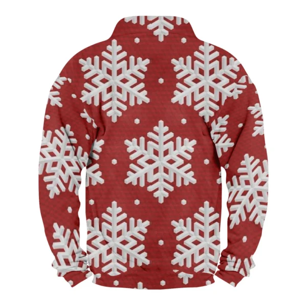 Men's  Loose Casual Fashion Stand Collar Half-Zip Hoodless Sweatshirt - Image 11