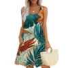 Women's Casual Fashion U-neck Sleeveless Print Dress - Image 24