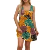 Women's Casual Fashion U-neck Sleeveless Print Dress - Image 4