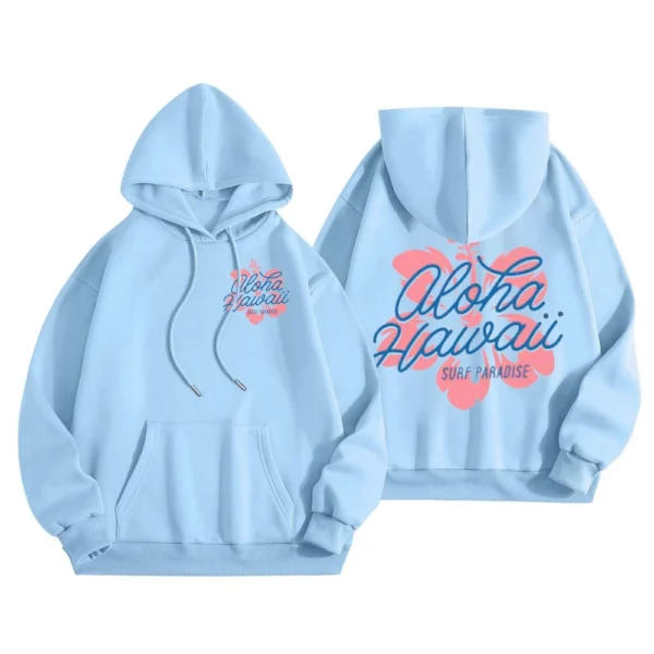 Women's Fashion Lightweight Long Sleeve with Pockets Pullover Hoodies - Image 5