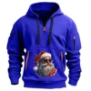 Men's Printed Sweatshirt Hoodie Zipper Arm Pocket Cardigan Men's Sports Large - Image 3
