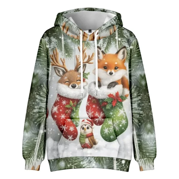 Men's Loose Printed Hooded Sweatshirt Men's Casual Fashion Sports Sweatshirt - Image 29