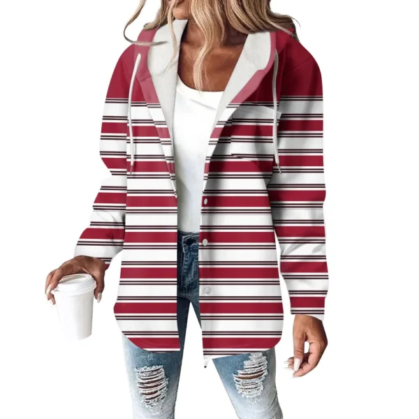 Women's Coat Casual And Fashionable Composite Thick And Warm Printed Hooded - Image 38