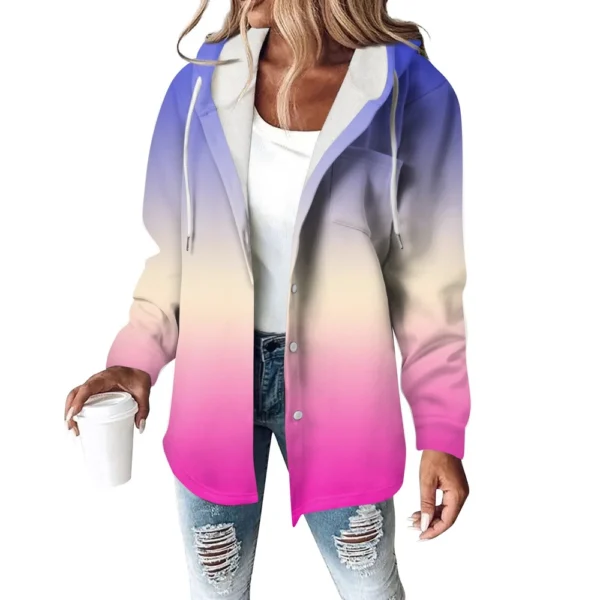 Women's Coat Casual And Fashionable Composite Thick And Warm Printed Hooded - Image 20