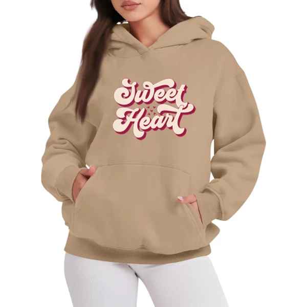 SWEET HEANT Women's Fashion Casual Pullover Hoodie Valentine's Day Printed - Image 22