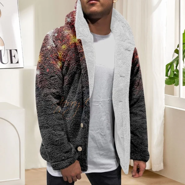 Men'S Winter Zipper Hooded Fleece Sweatshirt With Patch Pocket Casual Jacket - Image 13