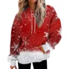 Women'S Fashion Hoodies & Sweatshirts Long Sleeve Drawstring Hoodies Christmas - Image 20