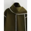 Women's scarf with patchwork tweed coat - Image 19