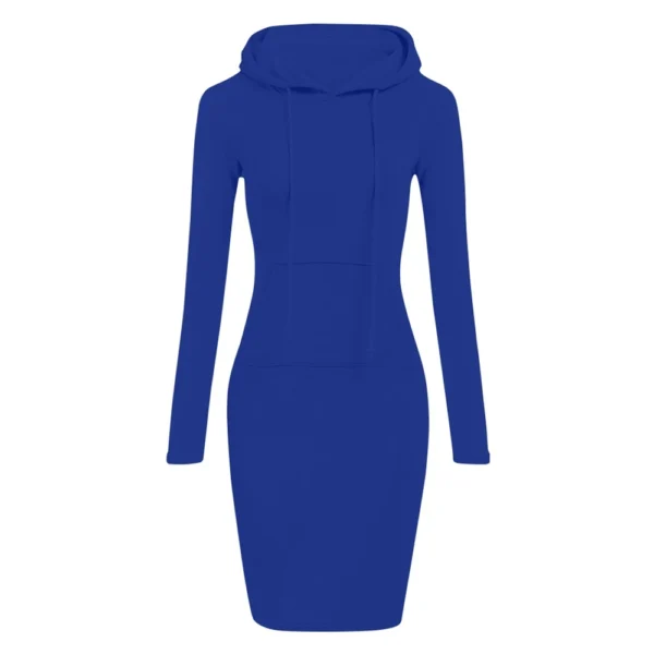 Women's Fashion Casual Solid Color Long Sleeve Dress - Image 16