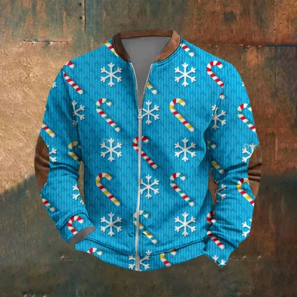Men's Retro Casual Gradient Printed Sweatshirt - Image 13