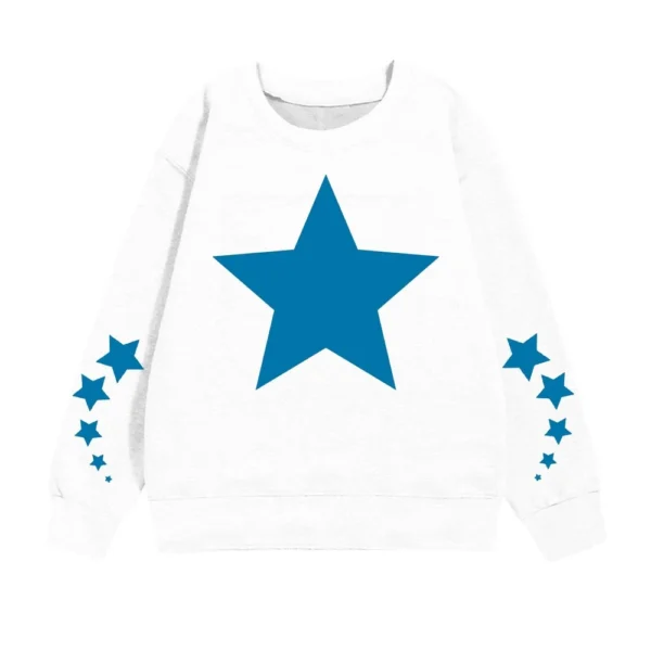Women's Fashionable Loose Fitting Hooded Pullover, Long Sleeved Sportswear, - Image 8