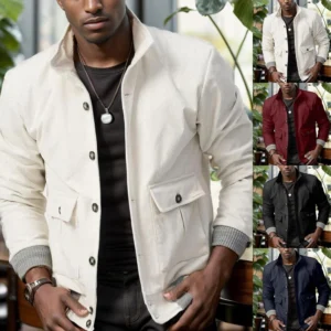 Men's Winter Corduroy Heavy Weight Long Sleeve Fashion Coat Workwear Jacket